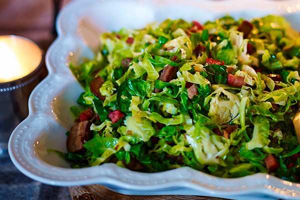 Greens With Shallot, Pancetta And Chestnut Butter Recipe Greens With Shallot, Pancetta And Chestnut Butter Recipe