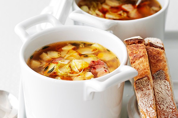 Bacon, Brussels And Chilli Broth Recipe Bacon, Brussels And Chilli Broth Recipe