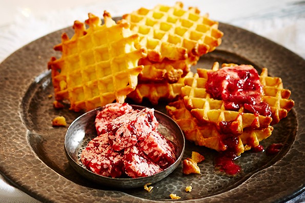 Waffle Recipe with Cranberry Butter Waffle Recipe with Cranberry Butter
