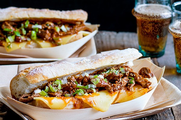 Bulgogi cheese steak sandwich Bulgogi cheese steak sandwich