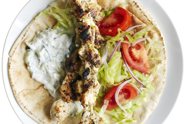 Greek Chicken Flatbreads with Tzatziki Recipe Greek Chicken Flatbreads with Tzatziki Recipe