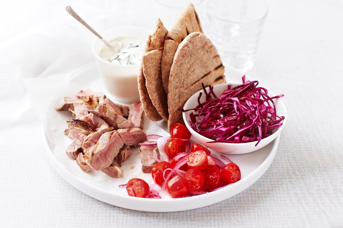 Greek lamb pittas Greek lamb pittas