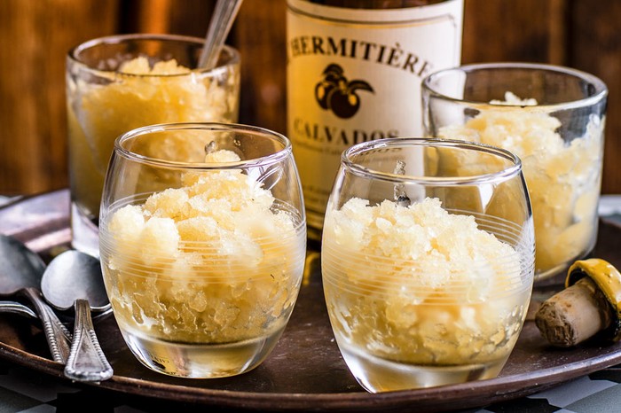 Calvados and apple granite Apple Granita Recipe with Calvados (Calvados and Apple Granite)