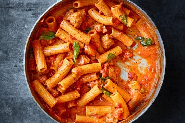 One Pot Sausage Pasta Recipe Creamy Sausage Bake