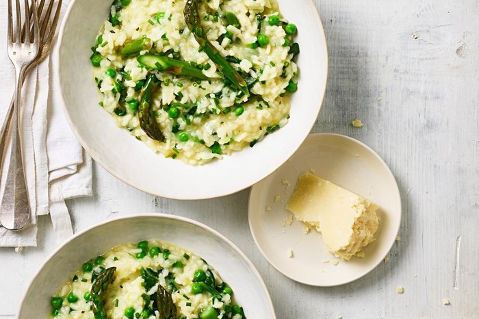 Vegetable Risotto Recipe Herby greens and pecorino risotto