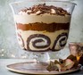 Baileys trifle in a glass dish